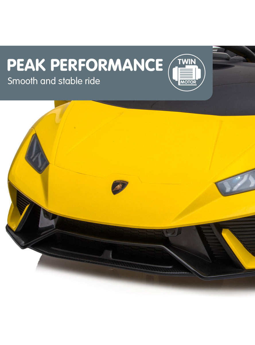 Kids Electric Ride On Car Kahuna Lamborghini Performante Yellow - Info Image 6