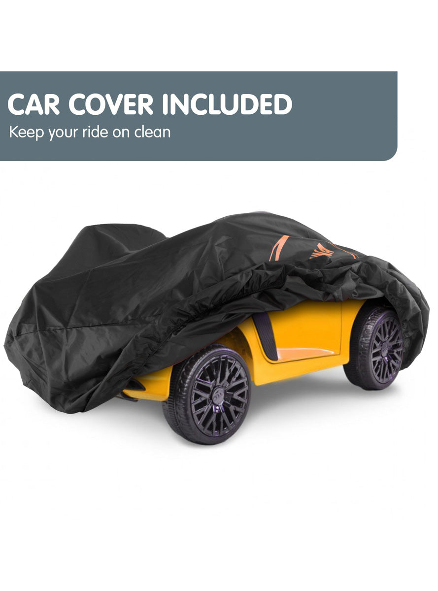 Kids Electric Ride On Car Kahuna Audi R8 Spyder Licensed Yellow - Info Image 3