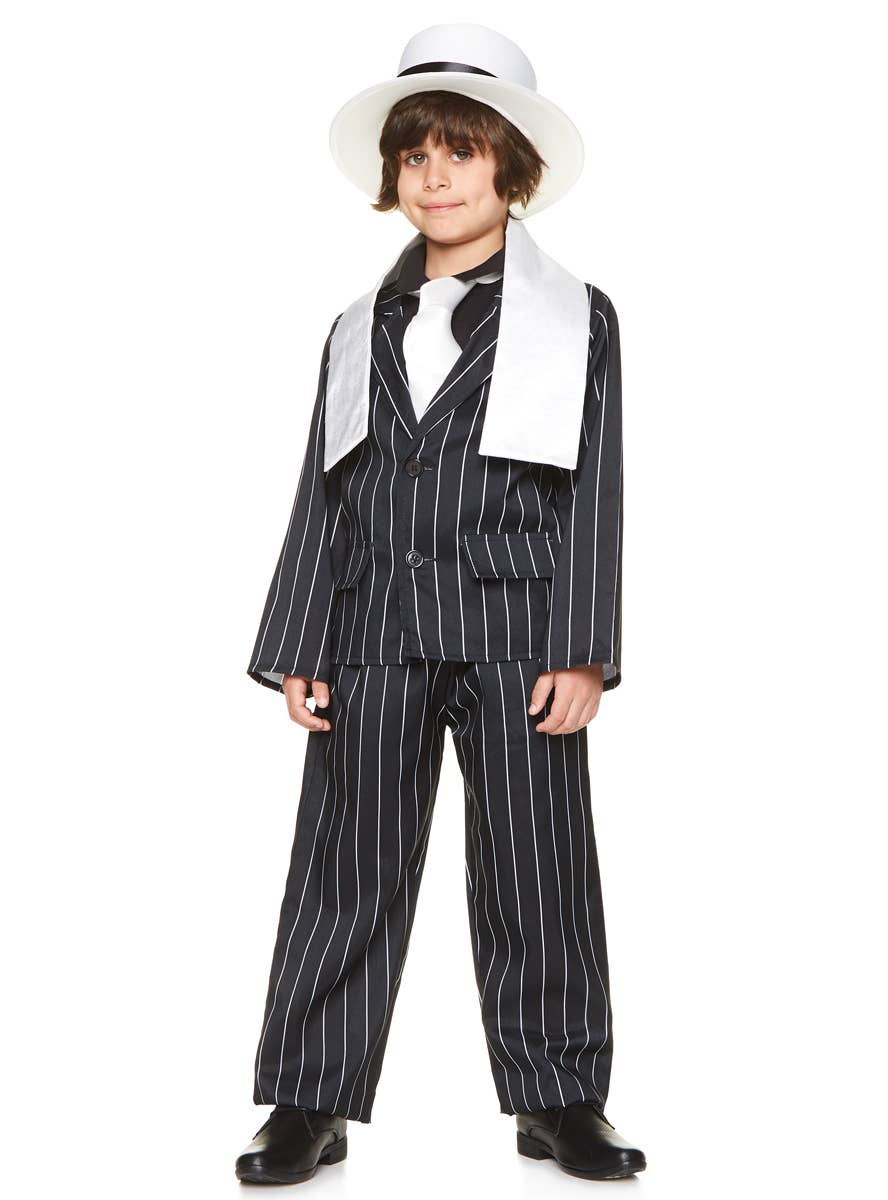 Boys 1920's Mob Boss Fancy Dress Costume Main Image