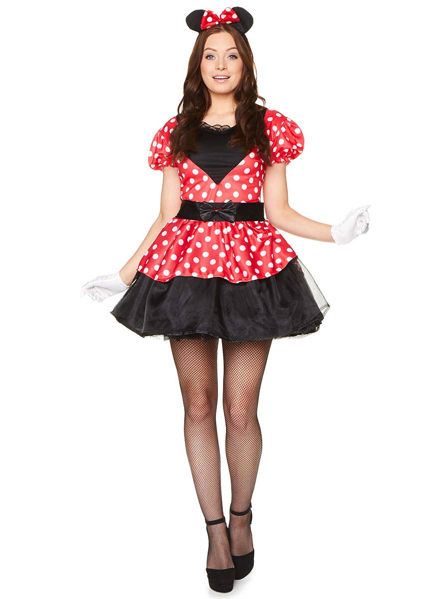 Women's Minnie Mouse Fancy Dress Costume Main Image