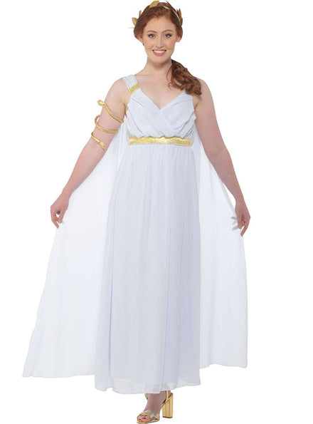Women's Fancy Dress Greek Goddess Costume - Main Image
