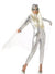 Metallic Silver Women's Space Alien Dress Up Costume