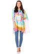 Tie Die Women's 70s Hippie Costume Poncho - Main Image