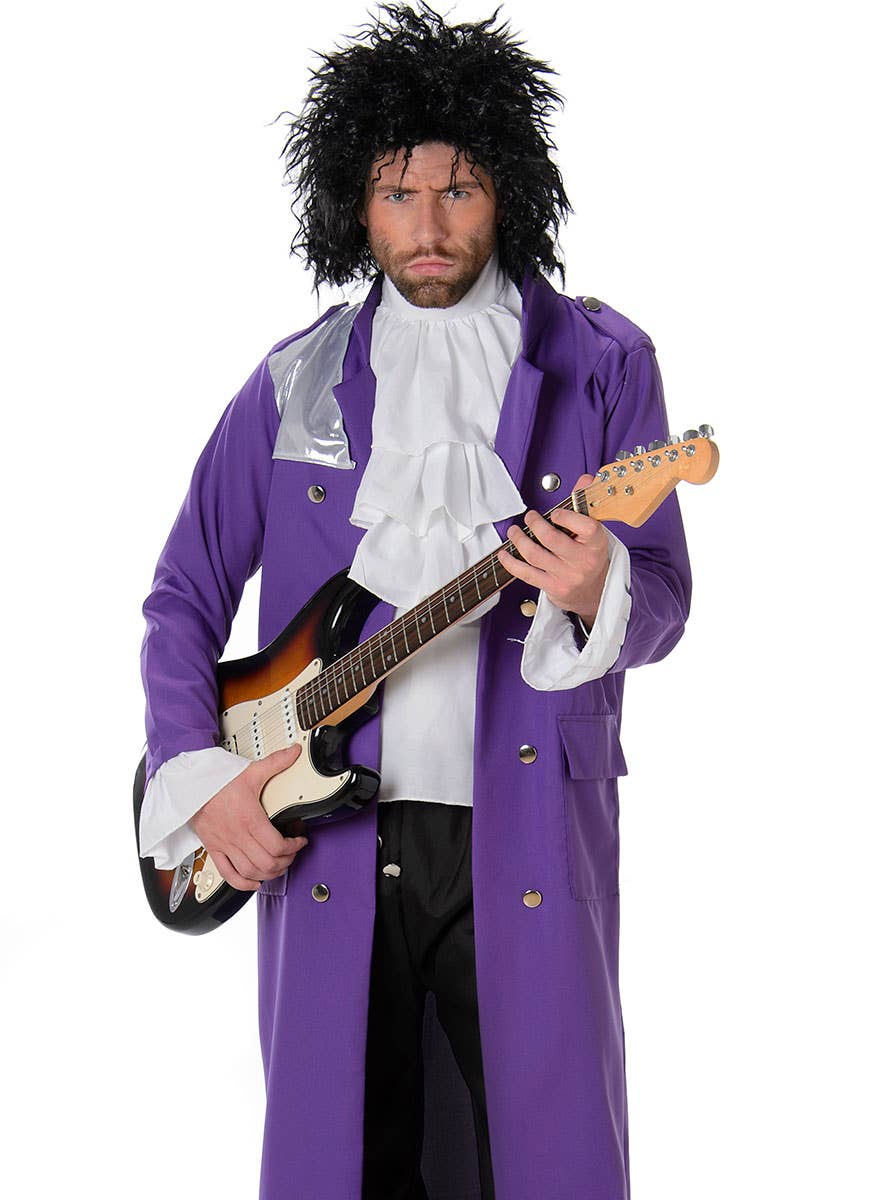 Men's Prince Pop Star Purple Costume Close Image