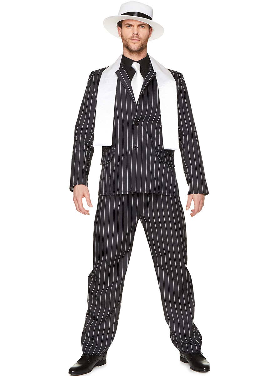 Gangster Boss Men's 20's Pinstripe Costume Suit Main Image