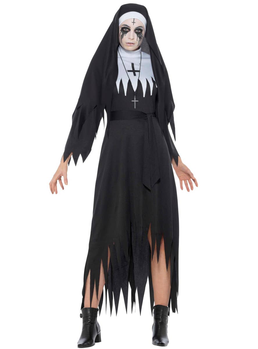 Image of Womens Halloween Costume, Possessed Demon Nun Women's Halloween Costume