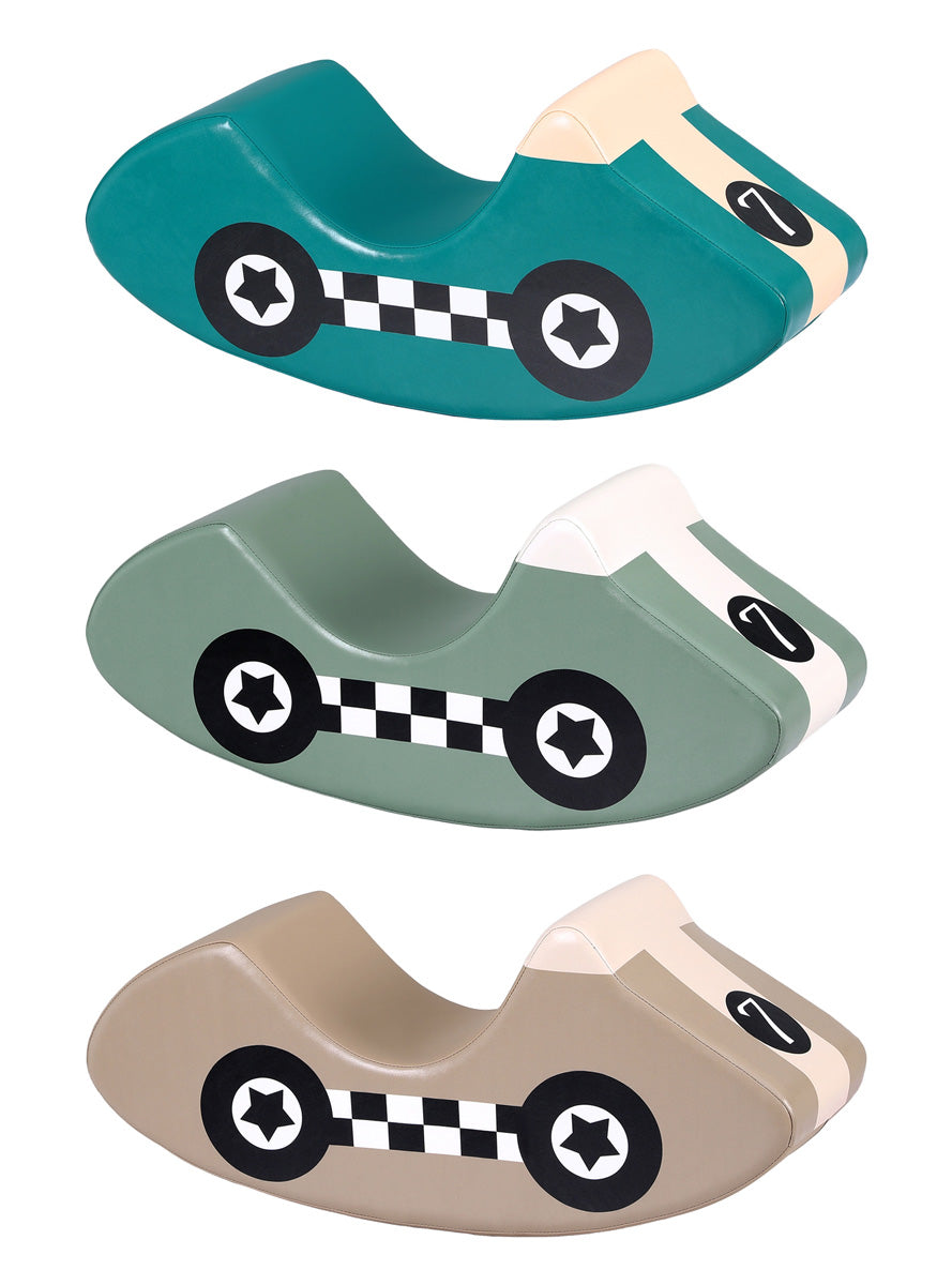 Keezi Kids 3 Piece Car Shaped Soft Indoor Foam Climbing Blocks And Rockers - Side Image