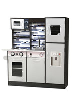 Keezi Kids Black And Silver Wooden Modern Looking Kitchen Playset - Main Image