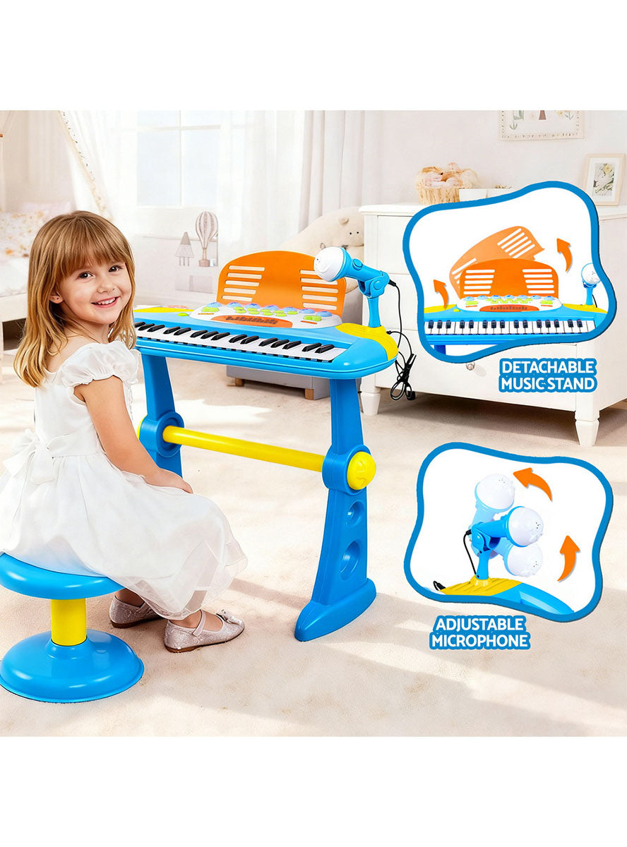 Keezi Kids Blue Piano Keyboard Play Set - Info Image 3