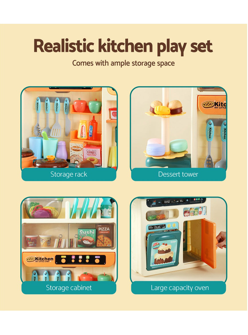 Keezi Kids Plastic 73 Piece Pretend Kitchen Set - Info Image 1