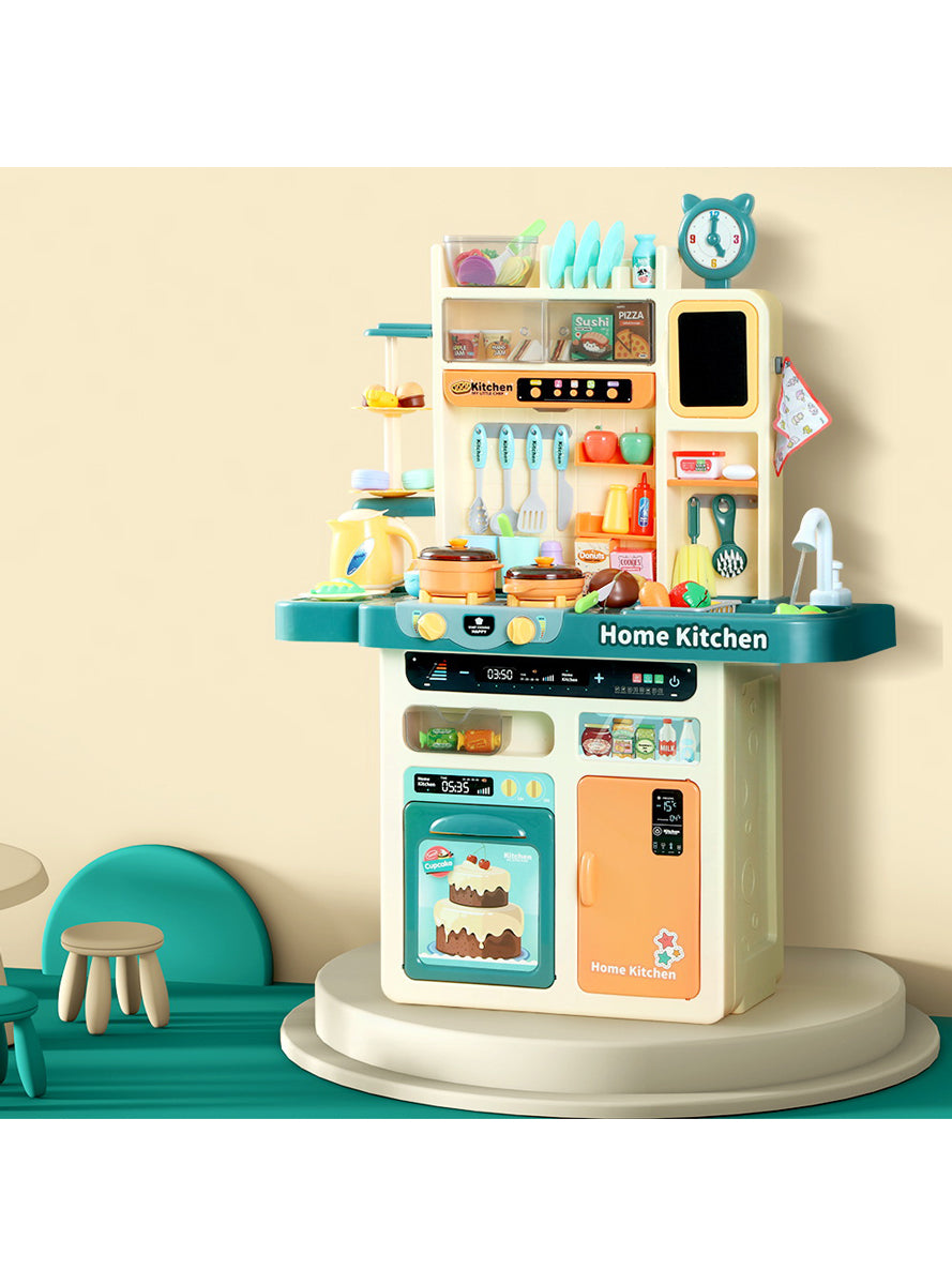 Keezi Kids Plastic 73 Piece Pretend Kitchen Set - Lifestyle Image