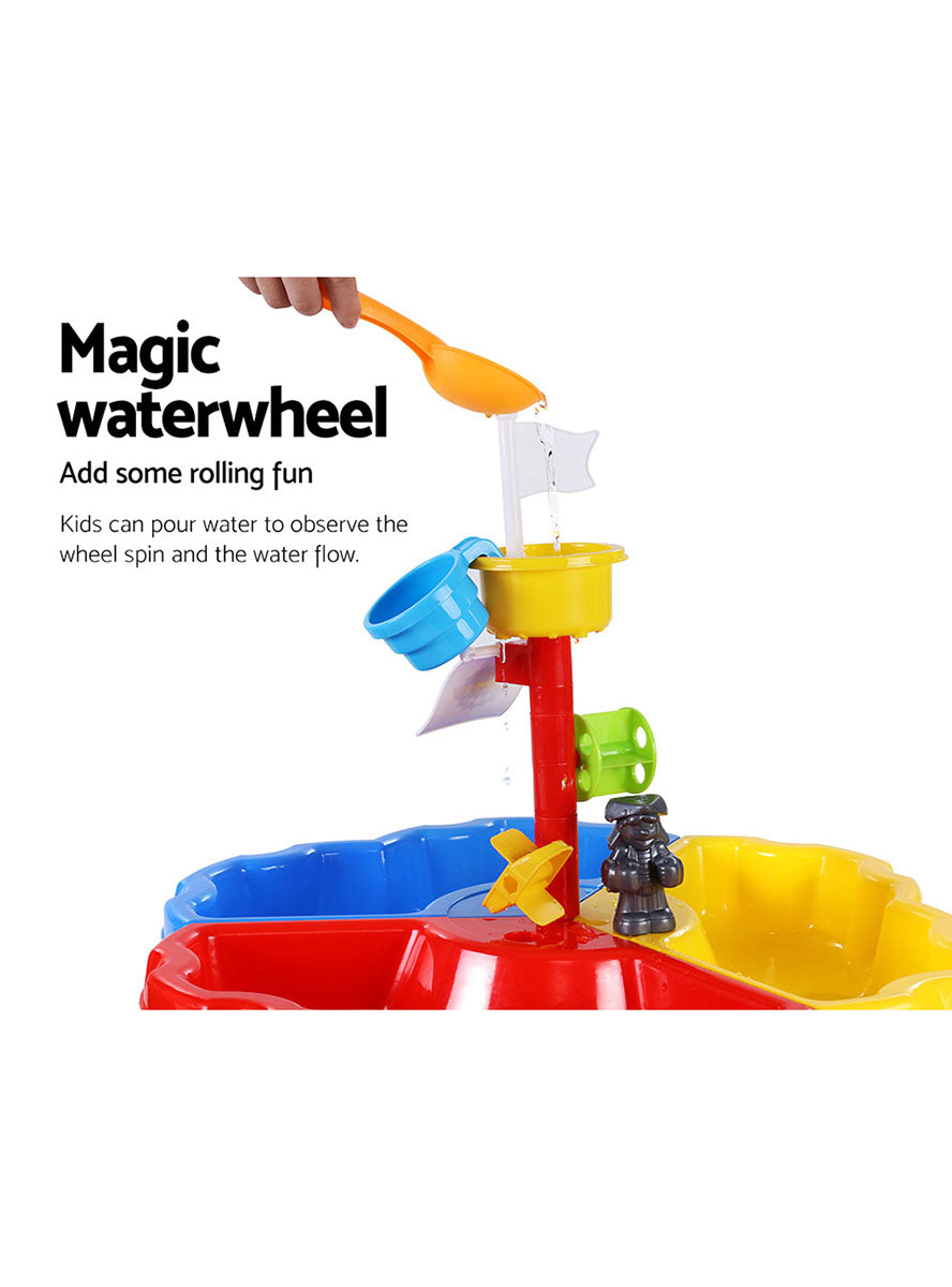 Keezi Kids Plastic Sand And Water Play Table With Mast - Info Image 2
