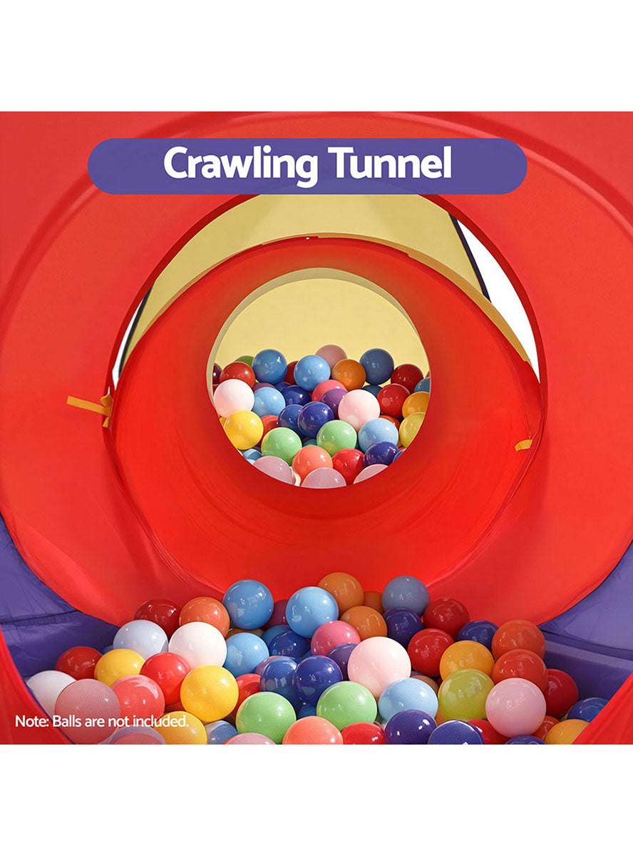 Keezi Kids Pop Up Playhouse With Tunnel - Info Image 2
