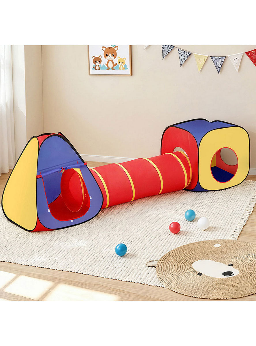 Keezi Kids Pop Up Playhouse With Tunnel - Lifestyle Image