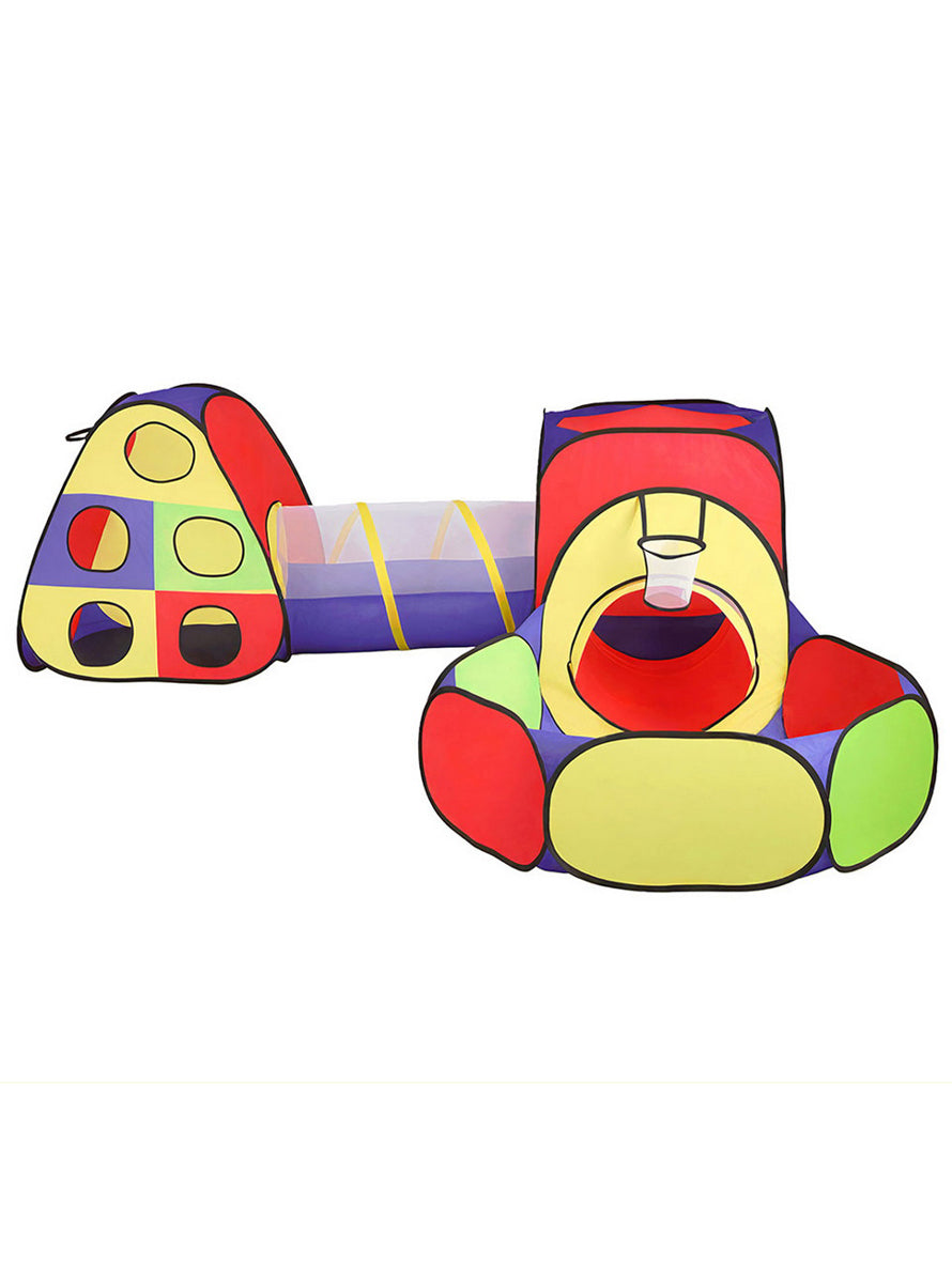 Keezi Kids Pop Up Tent Playhouse With Tunnel And Ball Pit - Alternate Image