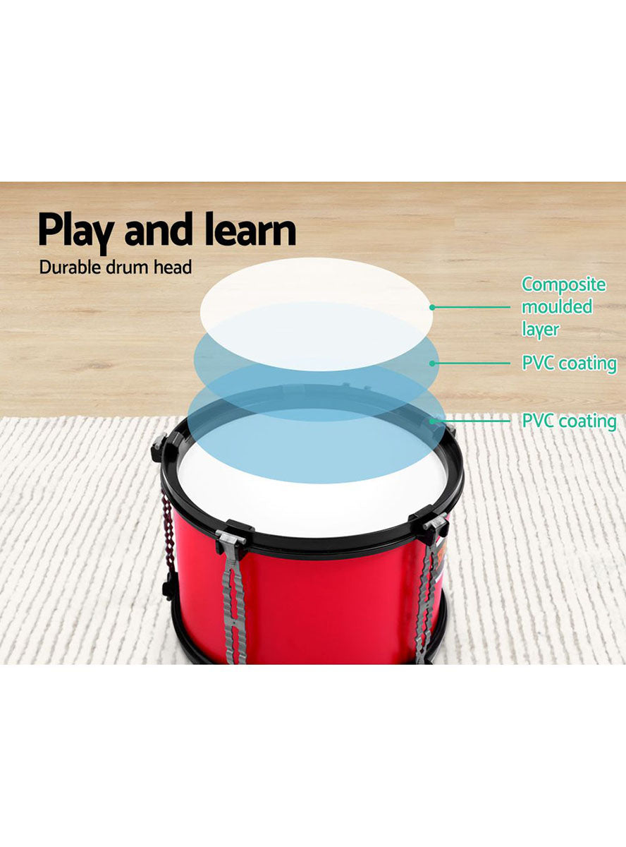 Keezi Kids Red 7 Piece Junior Drum Set - Info Image 1