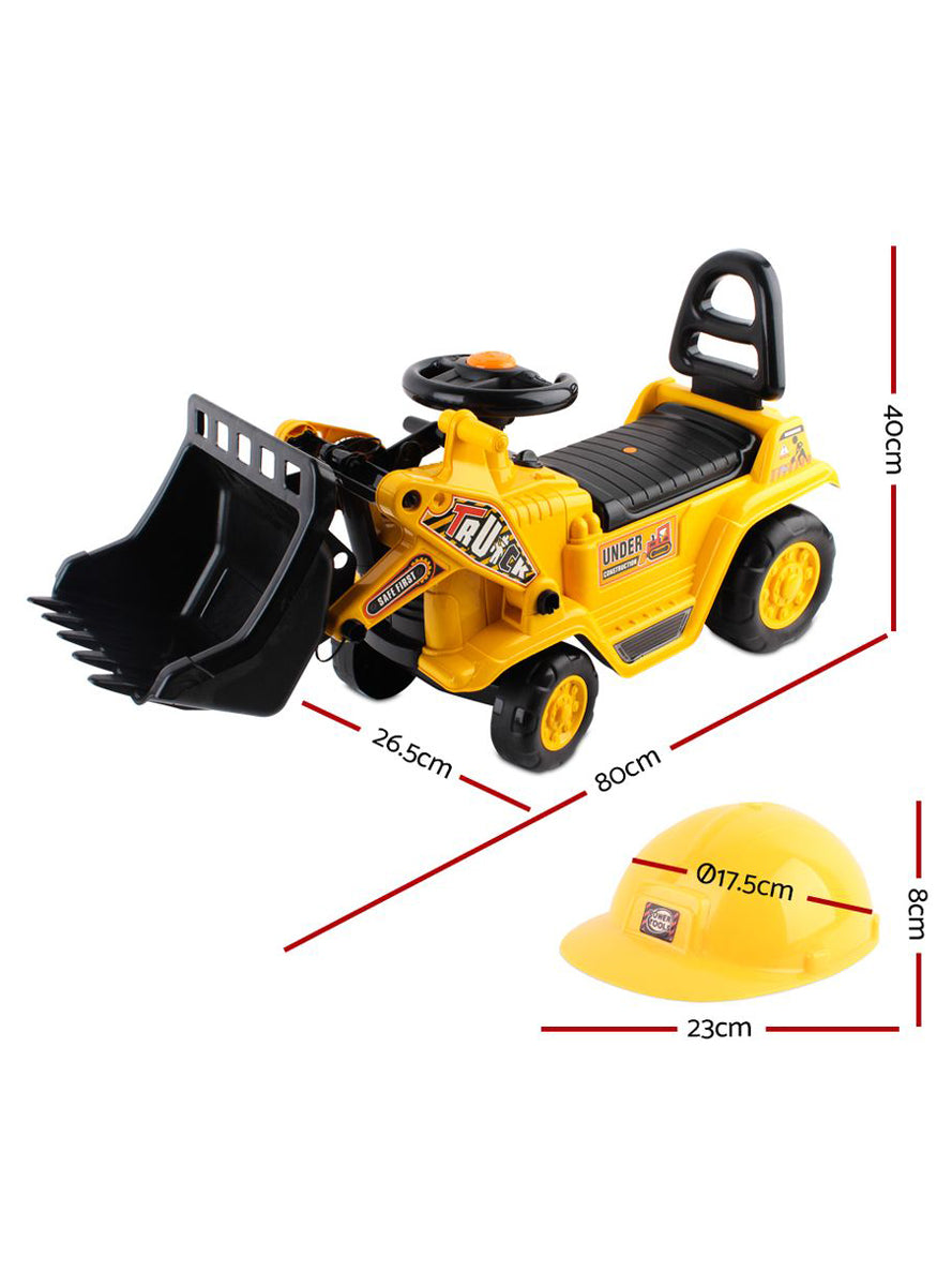 Keezi Kids Ride On Bulldozer Sandpit Toy - Dimensions Image