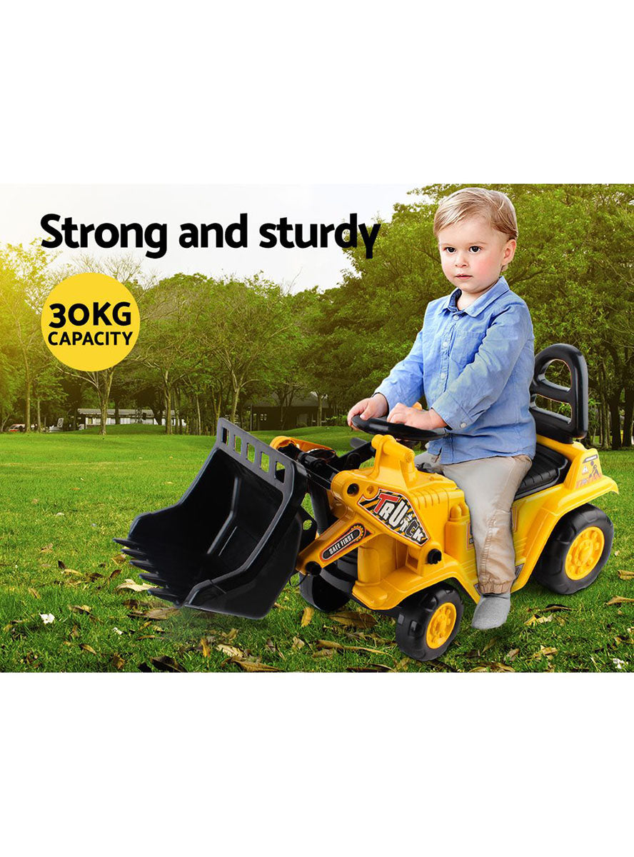 Keezi Kids Ride On Bulldozer Sandpit Toy - Info Image 1