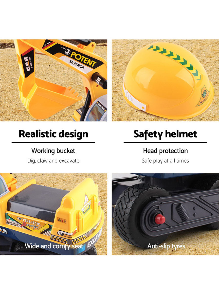 Keezi Kids Ride On Digger Sandpit Toy - Info Image 3
