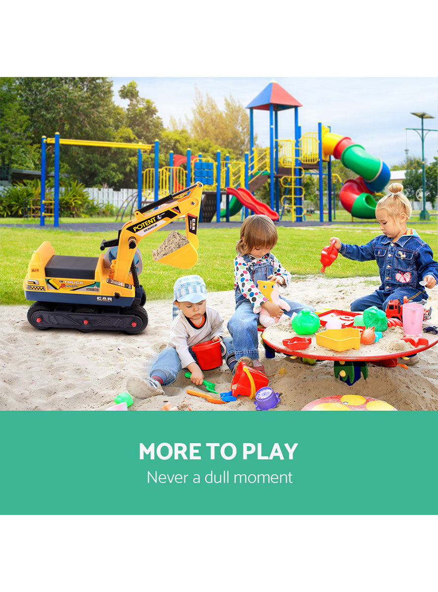 Keezi Kids Ride On Digger Sandpit Toy - Info Image 4