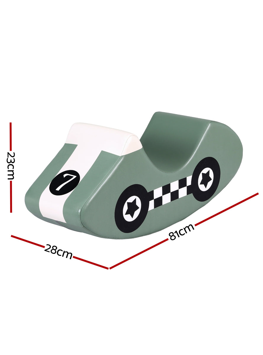 Keezi Kids Soft Green Foam Car Shaped Indoor Climbing Block And Rocker - Dimensions Image