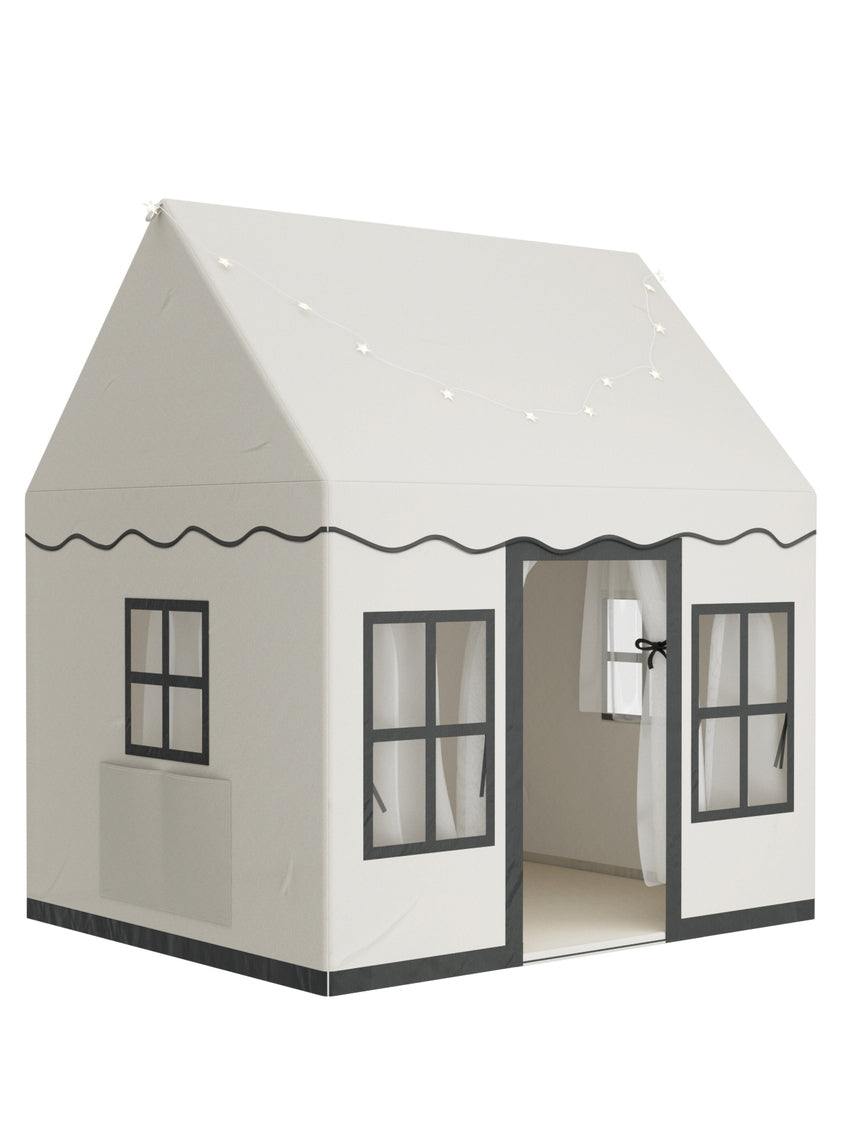 Keezi Kids White House Playhouse Tent With Lights And Floor Mat - Main Image