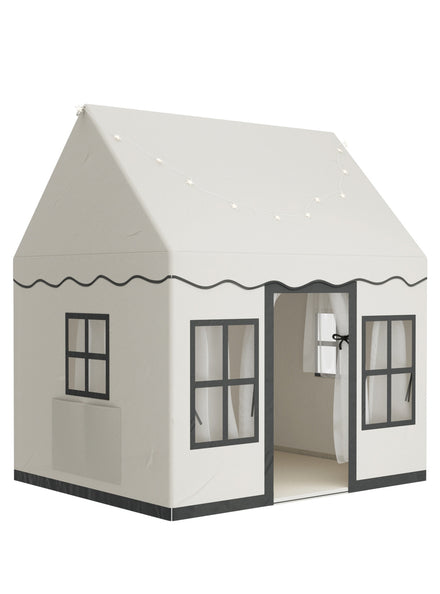 Keezi Kids White House Playhouse Tent With Lights And Floor Mat - Main Image