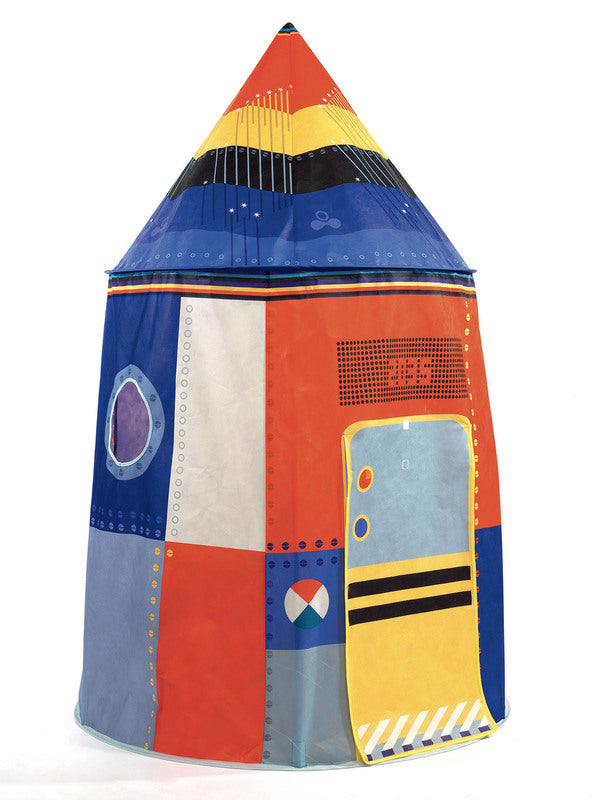Blue Rocket Ship Tent Play House
