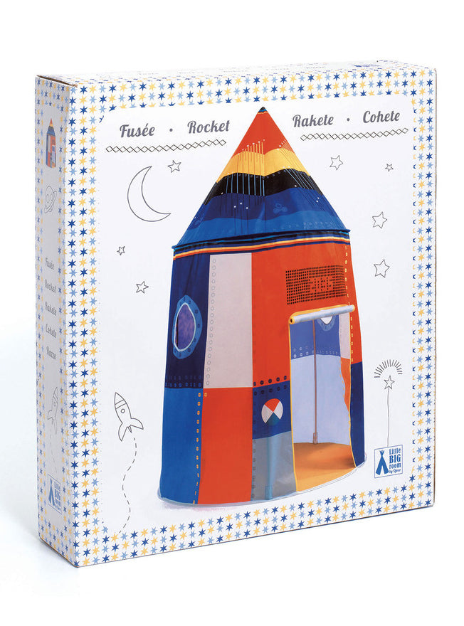 Blue Rocket Ship Tent Play House