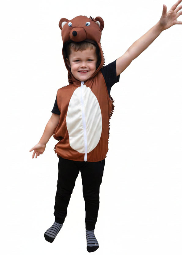 Kids Cute Brown Hedgehog Animal Costume