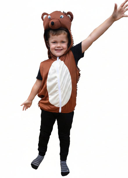 Kids Cute Brown Hedgehog Animal Costume