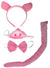 Image of Plush Pink Pig Kid's 4 Piece Costume Accessory Set - Main Image