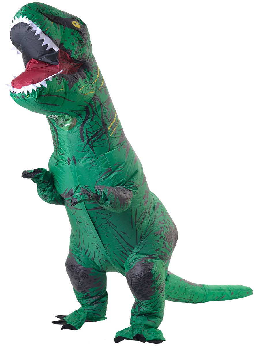 Kids Inflatable Green Dinosaur Costume - Alternative image