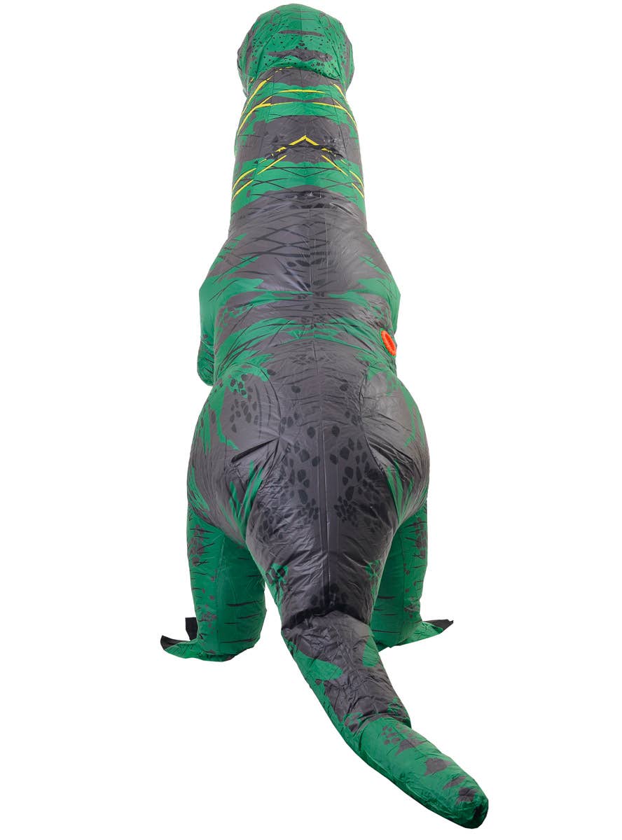 Kids Inflatable Green Dinosaur Costume - Back Image
