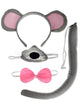 Image of Plush Grey Mouse Kid's 4 Piece Costume Accessory Set - Main Image