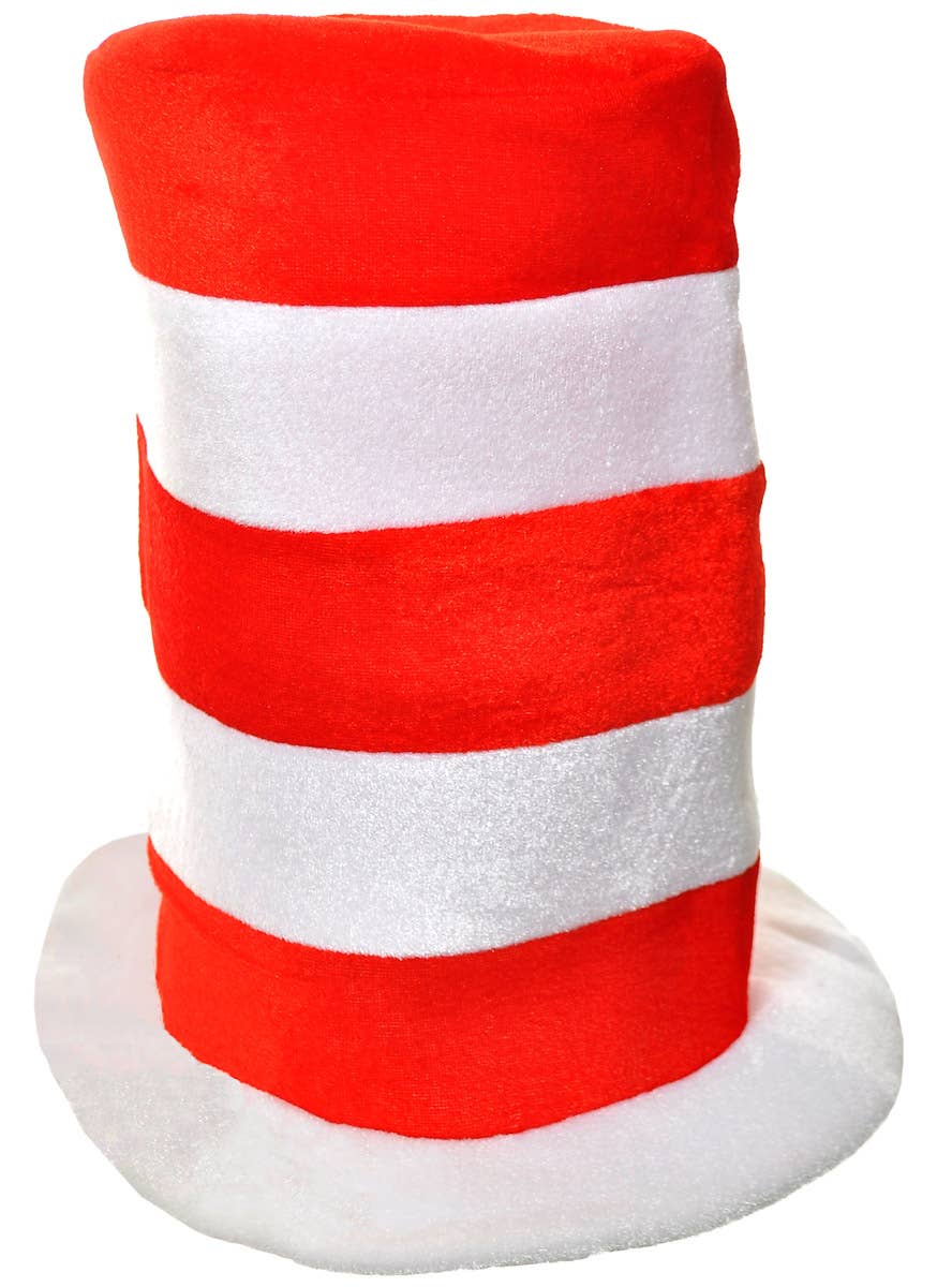Image of Plush Red and White Stripe Cat in the Hat Costume Hat