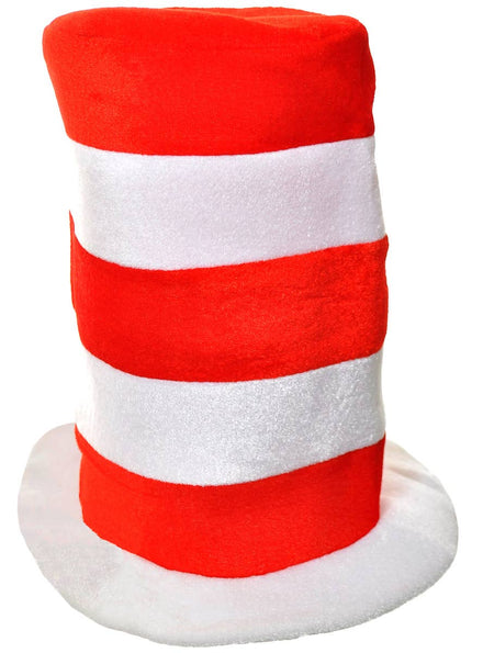 Image of Plush Red and White Stripe Kids Costume Hat