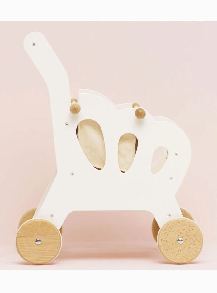 Wooden Shopping Trolley with Bag