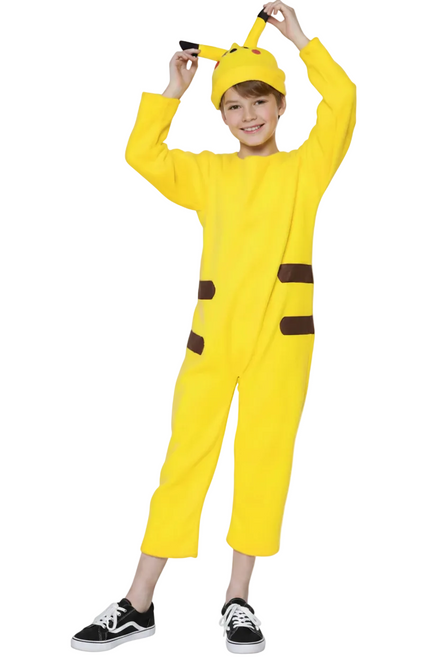 Electric Mouse Kid's Yellow Pikachu Inspired Costume - Boy Image