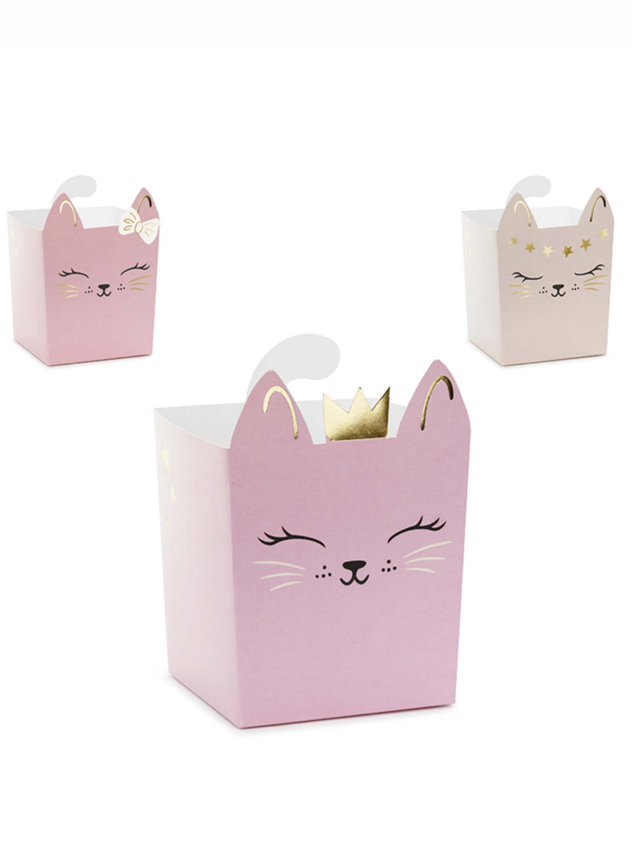 Kitty Party 3 Pack 14cm Pink Snack Boxes - Main Image