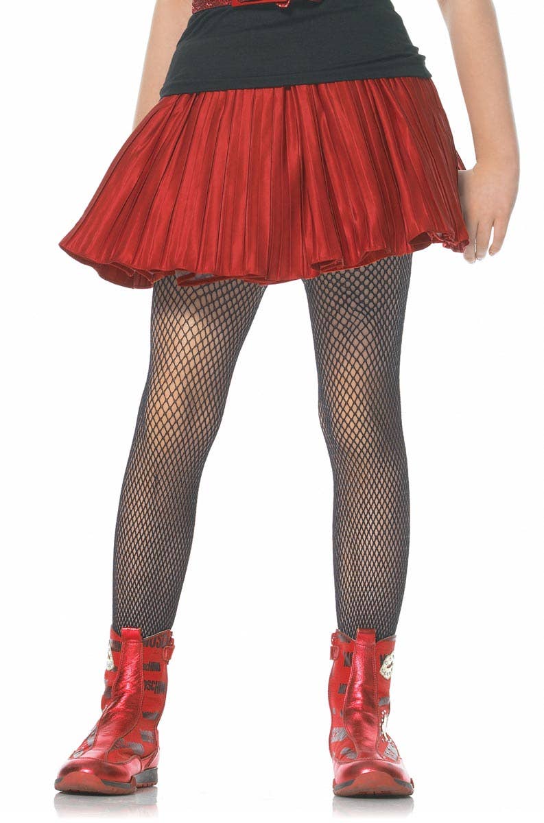 Black Fishnet Girls Halloween Costume Tights