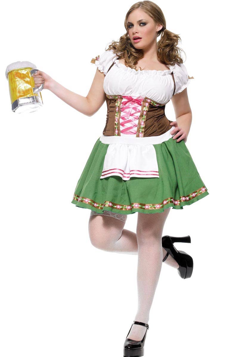 Plus Size Women's Green Beer Girl Costume