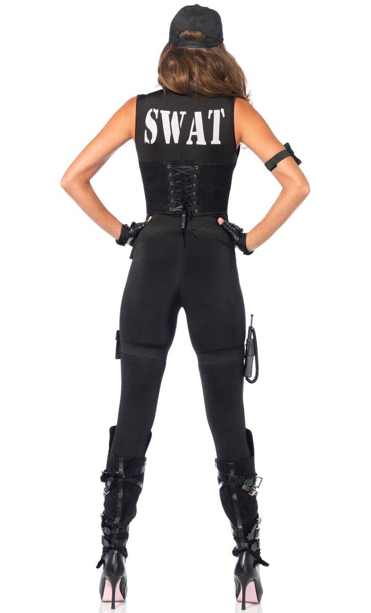 Sexy SWAT Team Women's Uniform Costume Back View