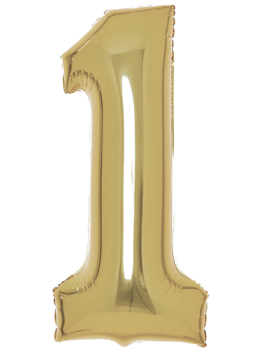 Large 90cm Gold Number 1 Foil Balloon - Main Image