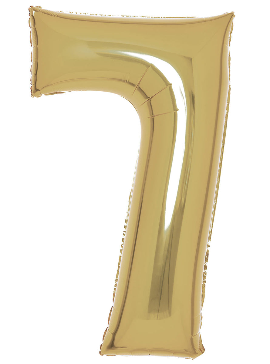 Large 90cm Gold Number 7 Foil Balloon - Main Image