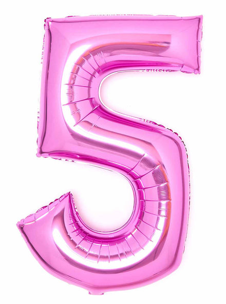 Large 90cm Pink 5 Foil Balloon - Main Image