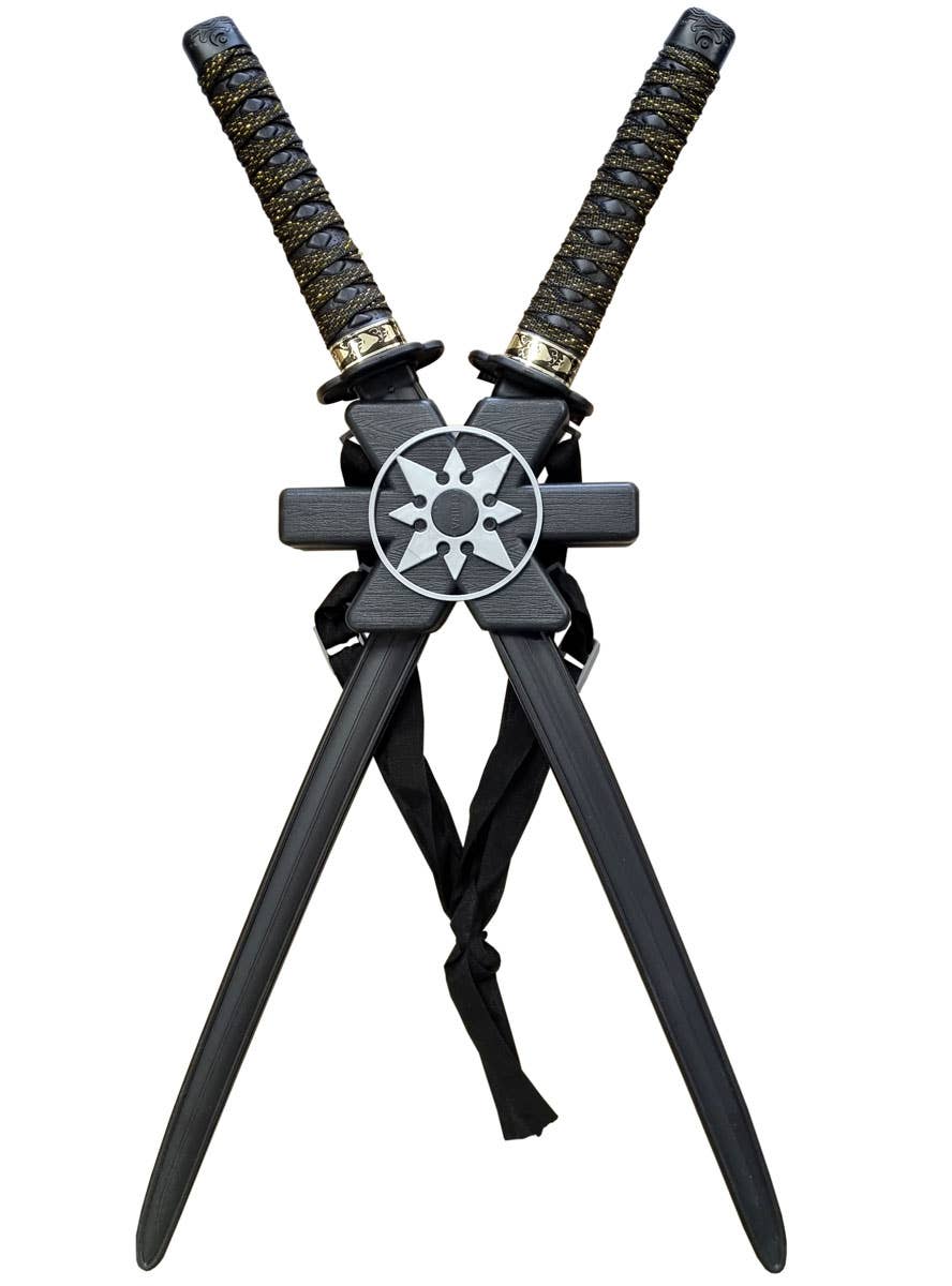 Image of Large Double Ninja Sword Costume Weapon Set
