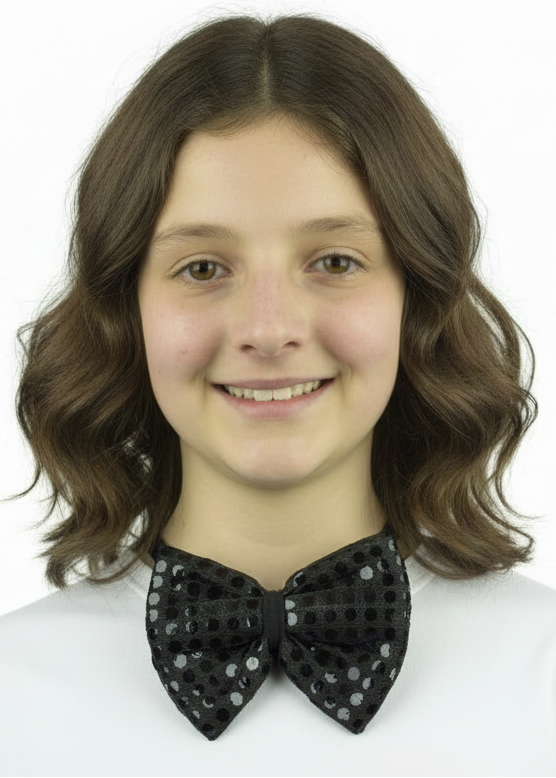 Large Black Sequined Costume Bow Tie - Main Image