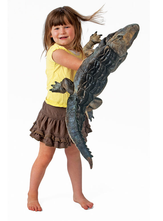 Green Crocodile Large Plush Puppet