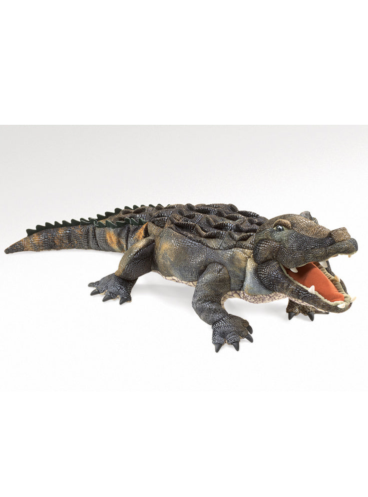 Green Crocodile Large Plush Puppet